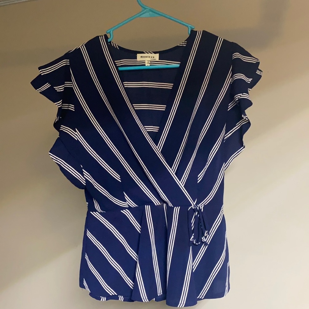 Blue Striped Blouse